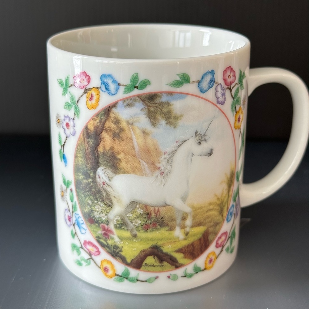 Unicorn Mug #1 - Vintage 1993 Fine Porcelain Collectible